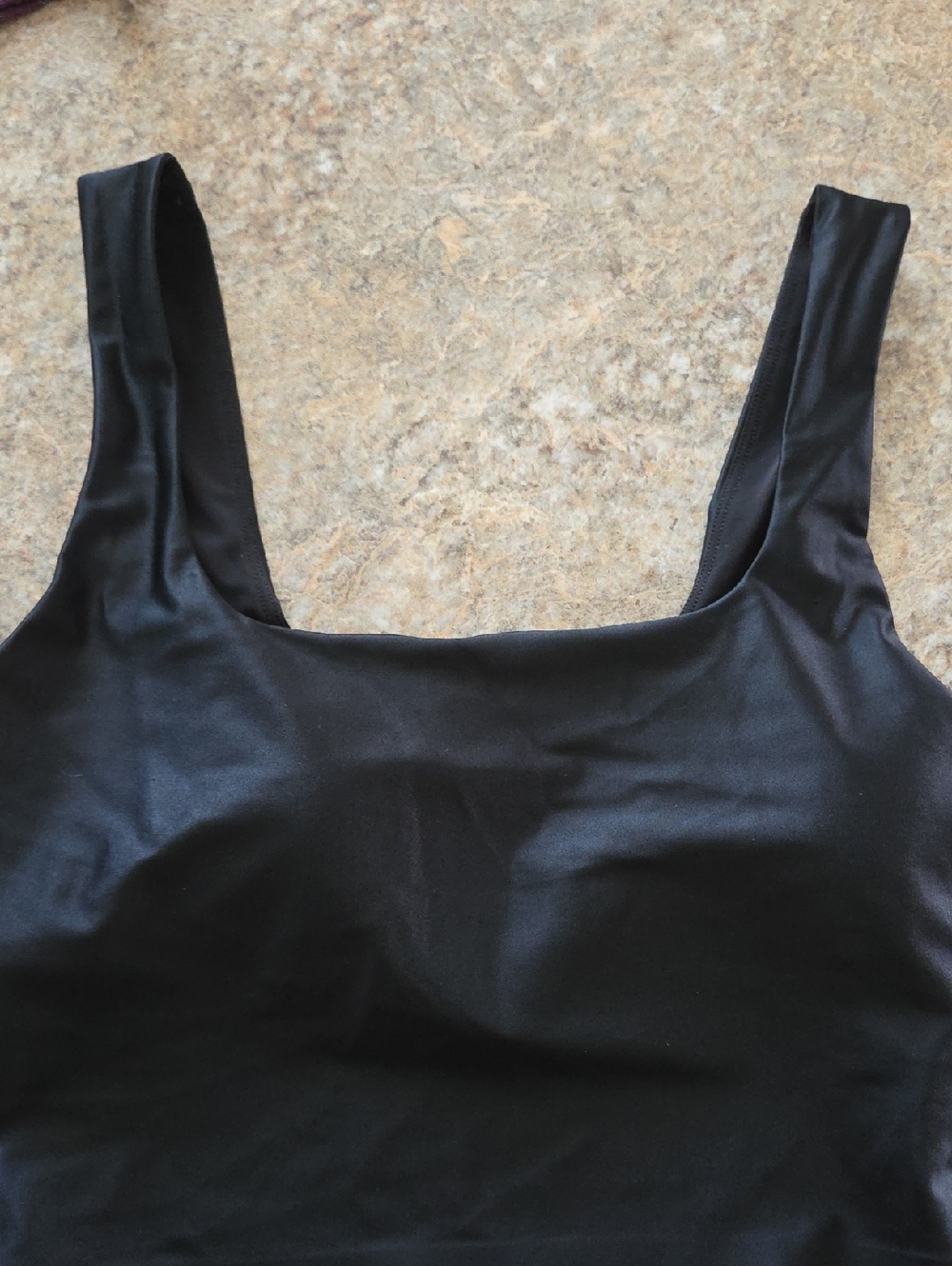 Classic Black Square Neck Crop Top